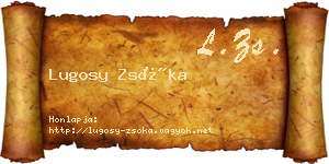 Lugosy Zsóka névjegykártya